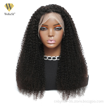 Wholesale Raw Indian Virgin Hair HD Lace Frontal Wig Women Curly Wig Full Swiss Lace Front Closure Human Hair Wig Kinky Curly